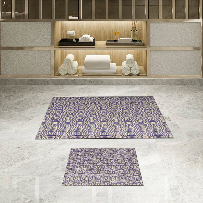 Mijölnir Juego de alfombras de baño Beige, lila y morado (2 piezas) Mijölnir Juego de alfombras de baño Beige, lila y morado (2 piezas)